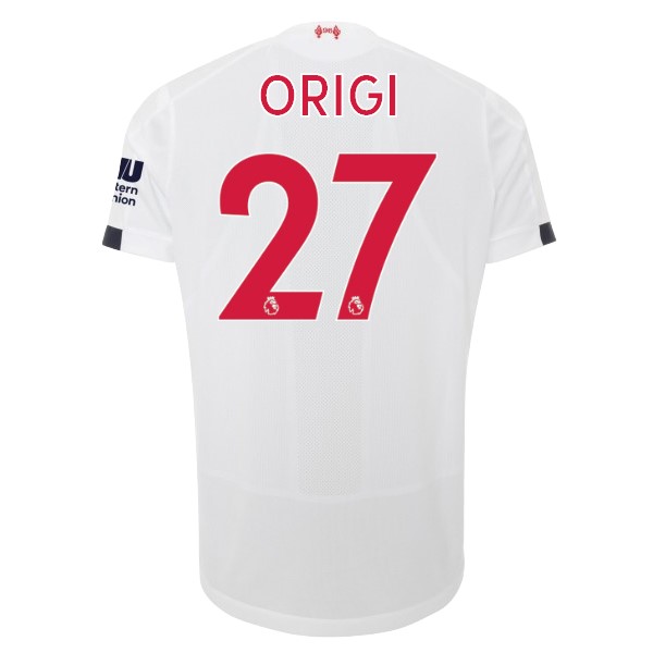 Camiseta Liverpool NO.27 Origi 2ª 2019/20 Blanco